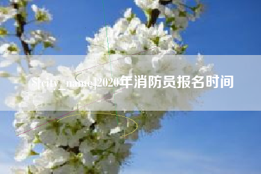 肇庆2020年消防员报名时间