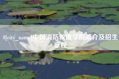 肇庆中国消防救援学院简介及招生章程