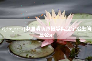 肇庆中国消防救援学院辽宁招生简章公示