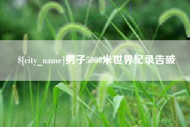 肇庆男子5000米世界纪录告破