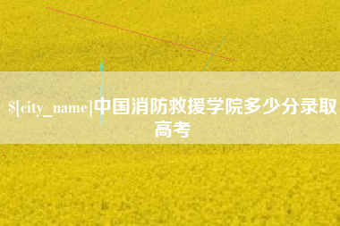 肇庆中国消防救援学院多少分录取高考