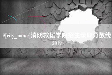 肇庆消防救援学院招生录取分数线2019
