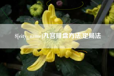 肇庆九宫排盘方法,定局法
