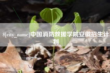 肇庆中国消防救援学院安徽招生计划