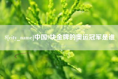 肇庆中国9块金牌的奥运冠军是谁