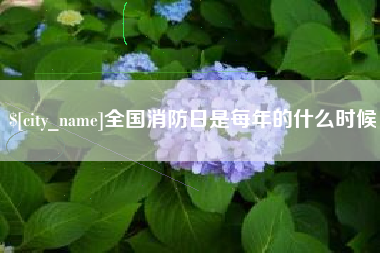 肇庆全国消防日是每年的什么时候