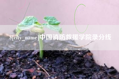 肇庆中国消防救援学院录分线