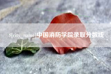 肇庆中国消防学院录取分数线