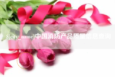 肇庆中国消防产品质量信息查询