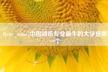 肇庆中国消防专业最牛的大学是哪一个