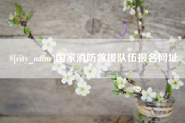 肇庆国家消防救援队伍报名网址