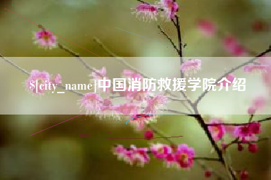 肇庆中国消防救援学院介绍