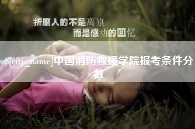 肇庆中国消防救援学院报考条件分数