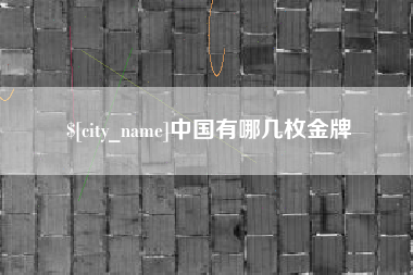 肇庆中国有哪几枚金牌