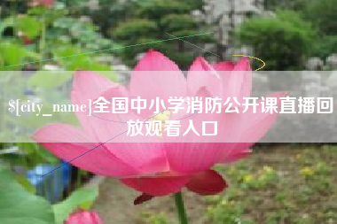 肇庆全国中小学消防公开课直播回放观看入口