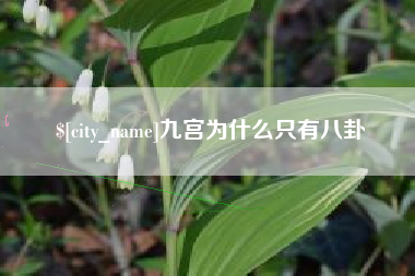 肇庆九宫为什么只有八卦