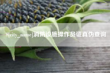 肇庆消防设施操作员证真伪查询