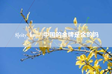 肇庆中国的金牌是金的吗