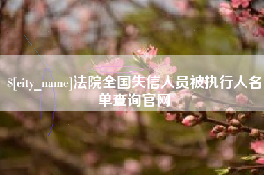 肇庆法院全国失信人员被执行人名单查询官网