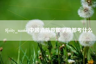 肇庆中国消防救援学院都考什么