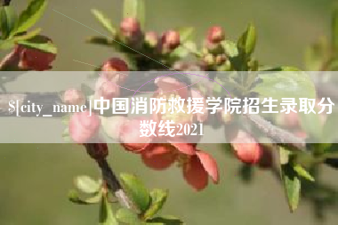 肇庆中国消防救援学院招生录取分数线2021