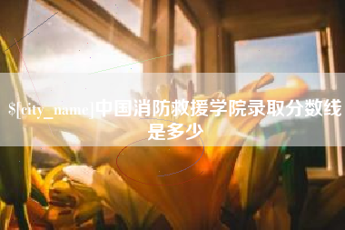 肇庆中国消防救援学院录取分数线是多少