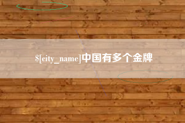 肇庆中国有多个金牌