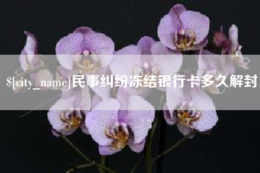 肇庆民事纠纷冻结银行卡多久解封