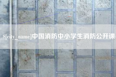肇庆中国消防中小学生消防公开课
