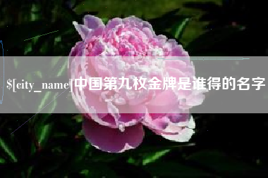 肇庆中国第九枚金牌是谁得的名字