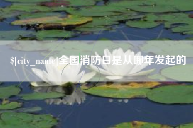 肇庆全国消防日是从哪年发起的