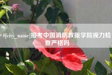 肇庆报考中国消防救援学院视力检查严格吗