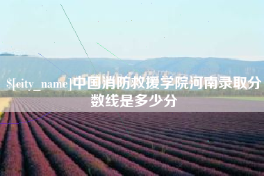 肇庆中国消防救援学院河南录取分数线是多少分