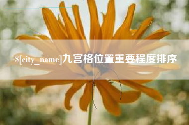 肇庆九宫格位置重要程度排序