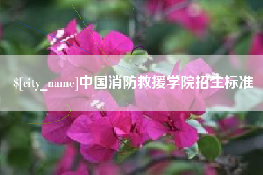 肇庆中国消防救援学院招生标准