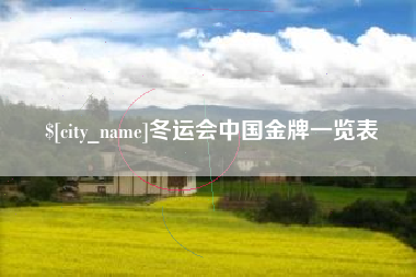 肇庆冬运会中国金牌一览表
