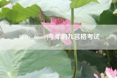 肇庆今年的九宫格考试