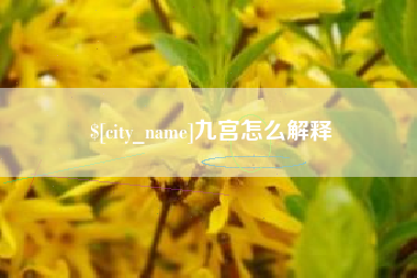 肇庆九宫怎么解释