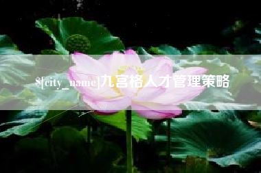 肇庆九宫格人才管理策略