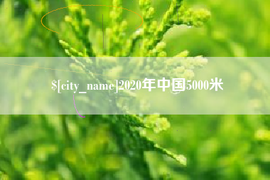 肇庆2020年中国5000米