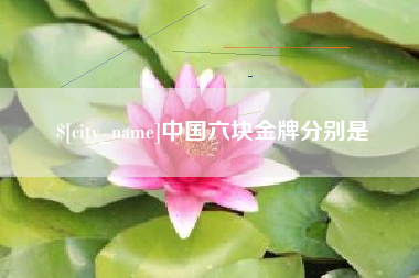 肇庆中国六块金牌分别是